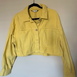 Yellow Cropped Jacket